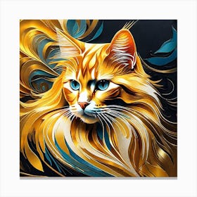 Golden Cat 27 Canvas Print