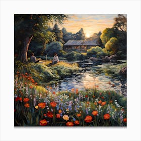 Irises Gardens Canvas Print