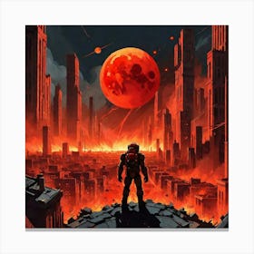 City On Fire Canvas Print