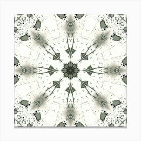 Gray Symmetrical Pattern Canvas Print