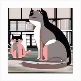 Cats chilling Canvas Print