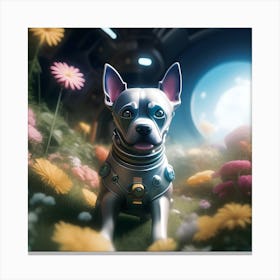 Dog in Space 5 Canvas Print