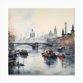 Thames Tranquility 1 Canvas Print