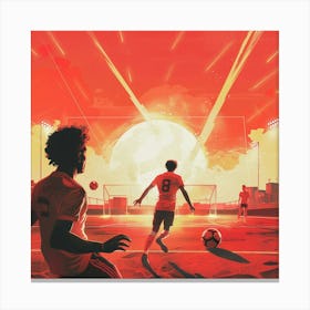 A Football Game Lofi Illustration 1718670653 2 Canvas Print