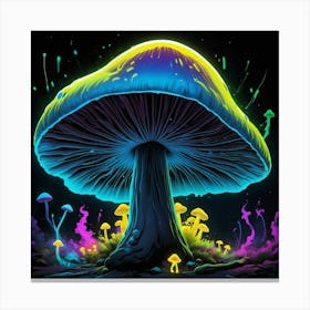 Psychedelic Mushroom Canvas Print