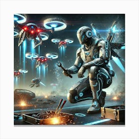 Engineer Autonomous Drones Canvas Print