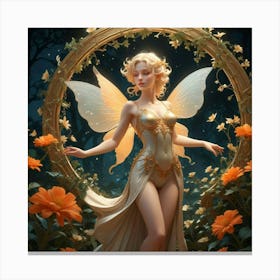 Fairy In A Circle Canvas Print