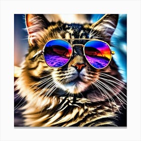 Cat With Sunglasses 2 Canvas Print