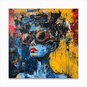 Woman With Goggles 1 Canvas Print