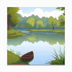 Pixel Art 32 Canvas Print