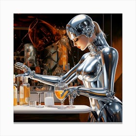 Robot Bartender 1 Canvas Print