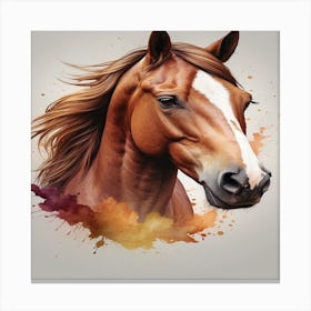 Horse Head Painting Canvas Print