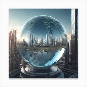 Futuristic Cityscape 88 Canvas Print