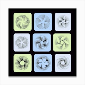 Swirling Tiles - #2 Canvas Print