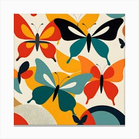 Butterflies Abstract Painting 5 Canvas Print