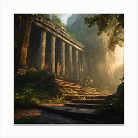 Temple In Ruins 0 Canvas Print
