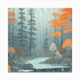 Forest In Autumn Canvas Print