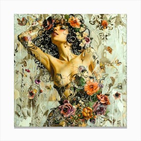 Lace 4 - Flora Frontal Canvas Print