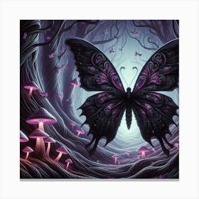 Butterfly In The Forest 31 Canvas Print