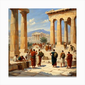 Ancient Greek School Canvas Print