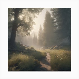 Path In The Woods 9 Canvas Print