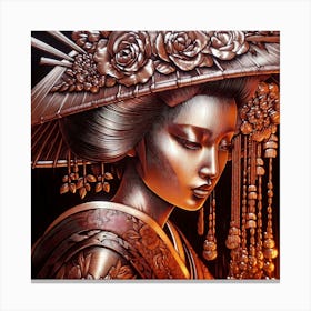 Japan Traditional Geisha Illustration By Ad 187 Canvas Print