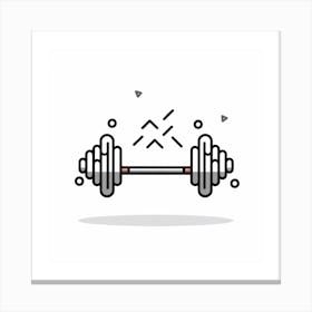 Dumbbell Icon Vector Illustration 1 Canvas Print