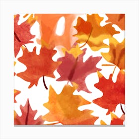 Watercolor Leaves Canvas Print