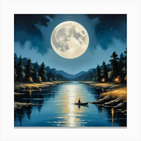 Moon River Art Print Canvas Print