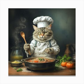 Chef Cat 13 Canvas Print