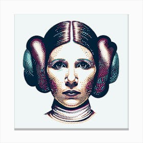 Princess Leia Colored Star Wars Art Print Canvas Print
