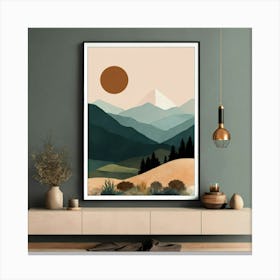 Mountain Landscape Print 5 Canvas Print