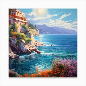Impressionist Tones of Taormina 1 Canvas Print