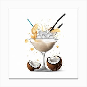 Coconut Cocktail Canvas Print