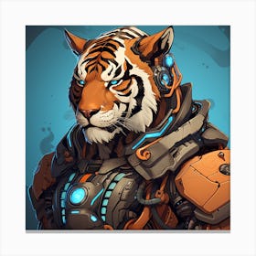 Tiger In Space 2 Canvas Print