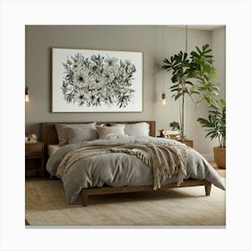 Bedroom With A Bed 1 Canvas Print