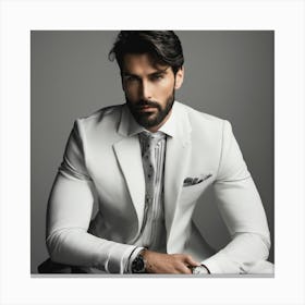 Man In White Suit 1 Canvas Print