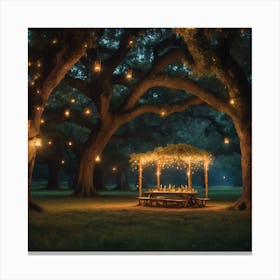 Picnic Under The Trees Canvas Print