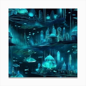 Futuristic City 2 Canvas Print