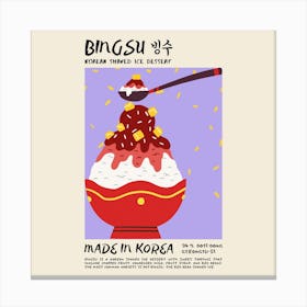 Bingsu Square Canvas Print