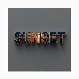 Sunset Canvas Print