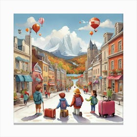 Day In The City art Canvas Print