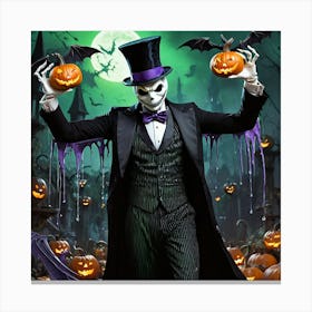 Skellington Halloween Canvas Print