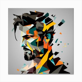 Abstract Portrait Of A Man Canvas Print