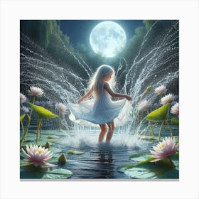 Fairy In The Water Canvas Print