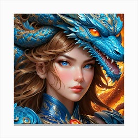 Girl With A Dragon gch Canvas Print