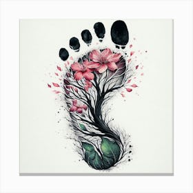 A human footprint 5 Canvas Print