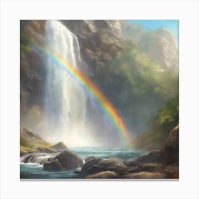 Rainbow Waterfall Canvas Print