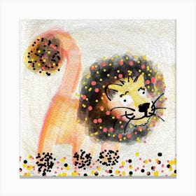Lion With Polka Dots Canvas Print