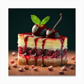 Cherry Cheesecake 5 Canvas Print